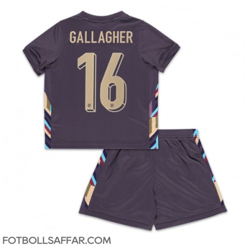 England Conor Gallagher #16 Bortadräkt Barn EM 2024 Kortärmad (+ Korta byxor)